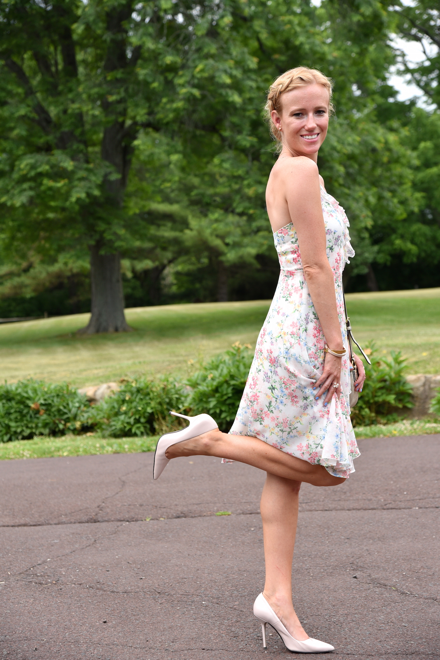 Pink and pastel dress for a Summer Wedding Personal Style blogger NYC