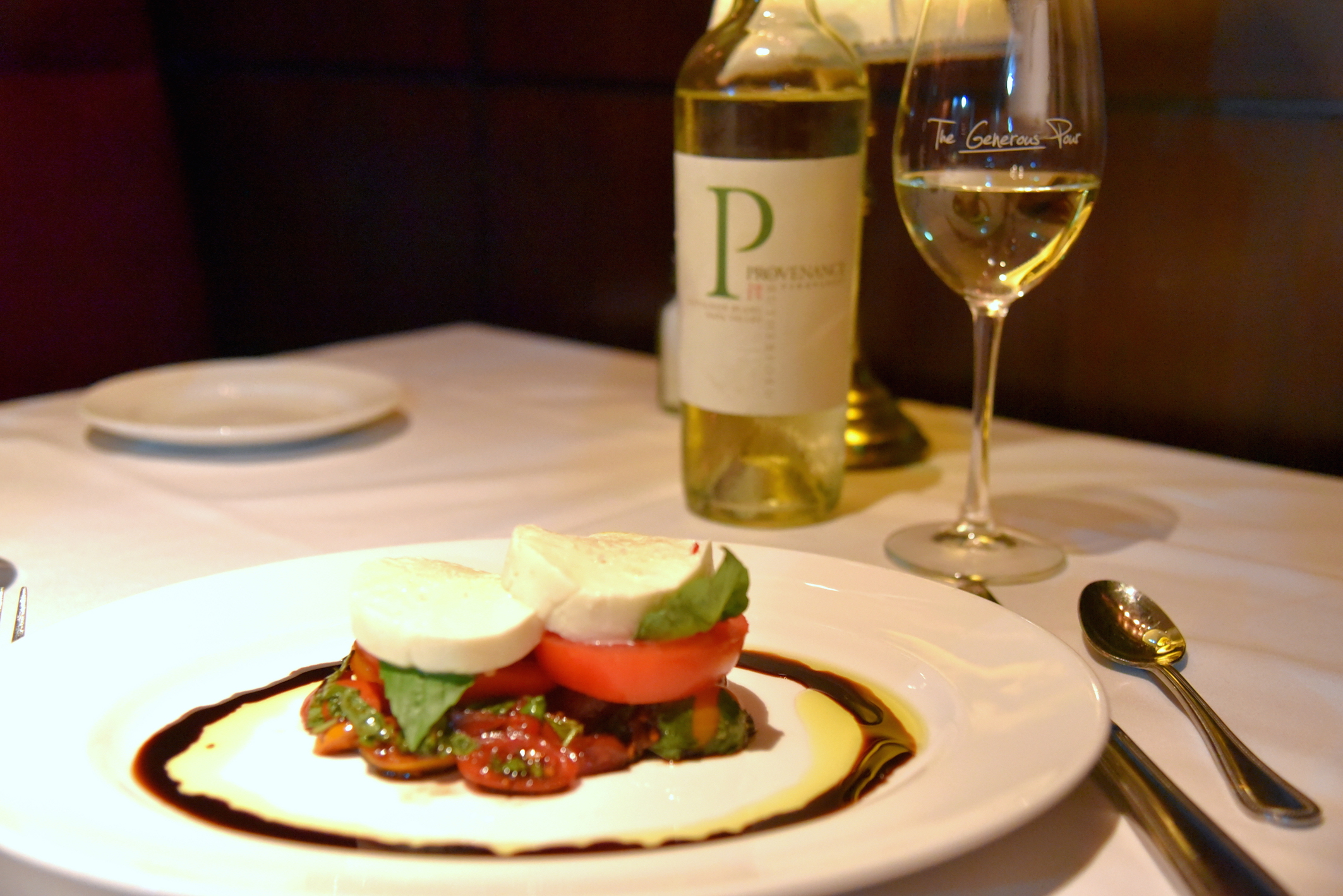 Homemade mozzarella at the Capital Grille NYC