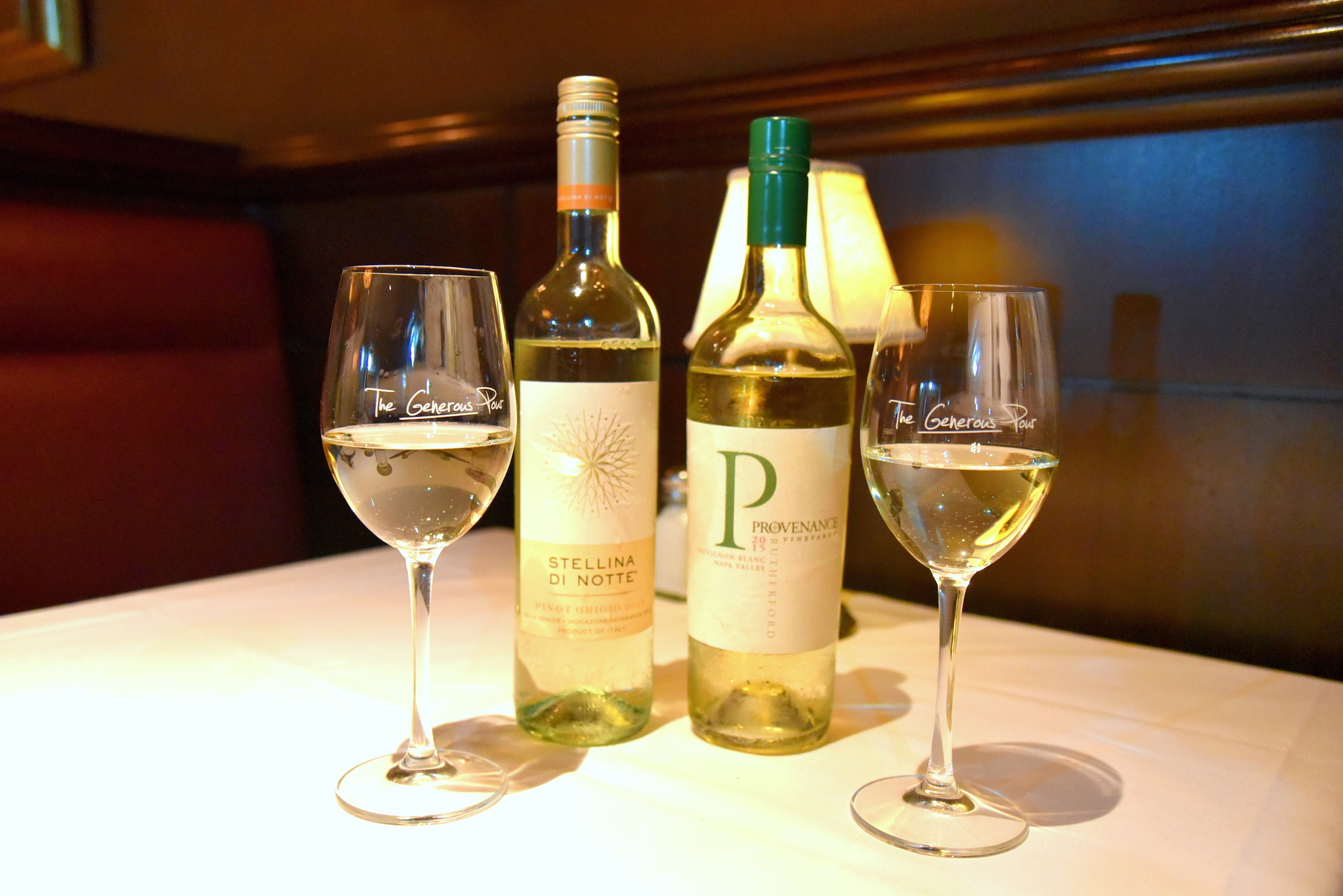 Wine selection at the Capital Grille New York