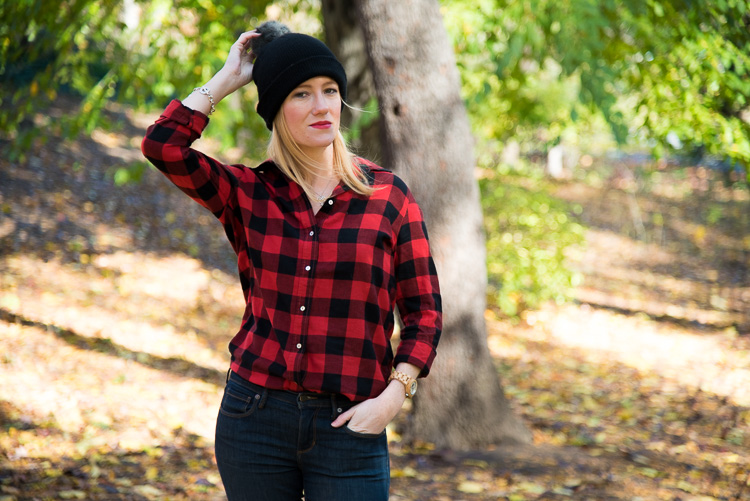 NYC Fashion blogger Plaid Fall outfit look street style