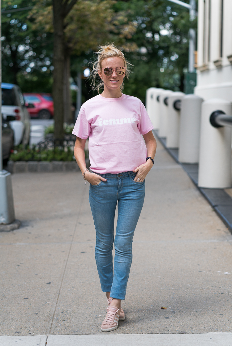 Femme Pink Tshirt Asos Fashion blogger