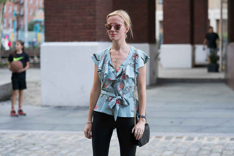 Asos wrapped floral top Fashion blogger NYC