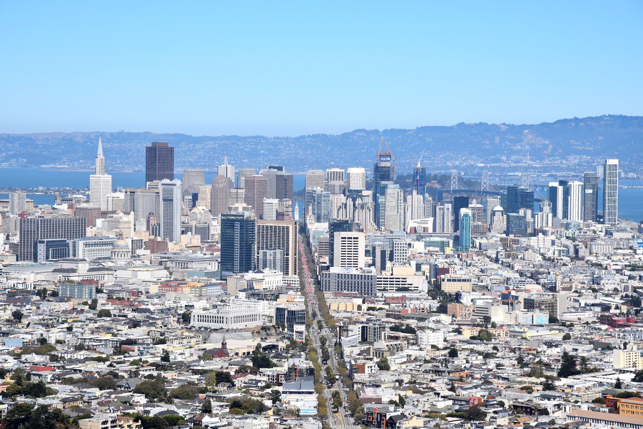 San Francisco Downtown skyline from Twin Peaks