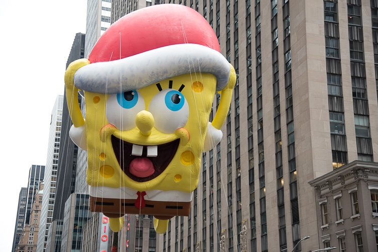 Sponge bob at the Thanksgiving parade in New York
