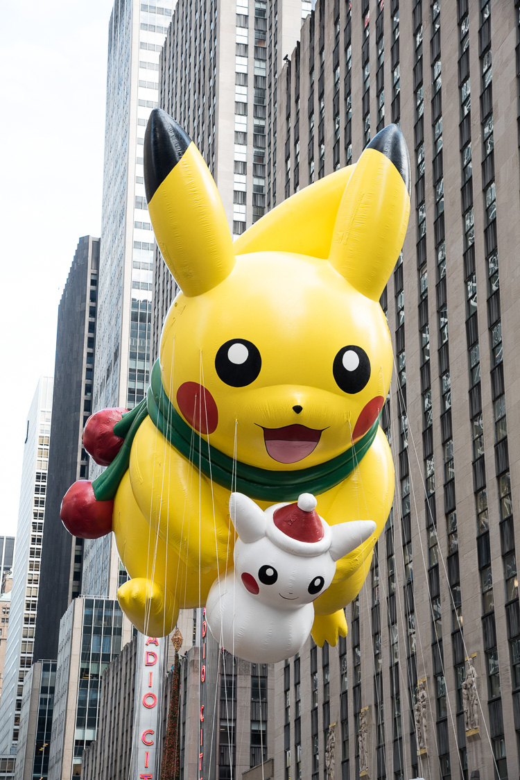Pikachu at Macy's Parade Thanksgiving New York 2016 nyc mybigapplecity