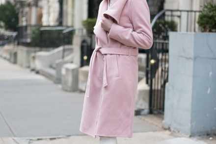 NYC Fashion blogger Pink Coat styling