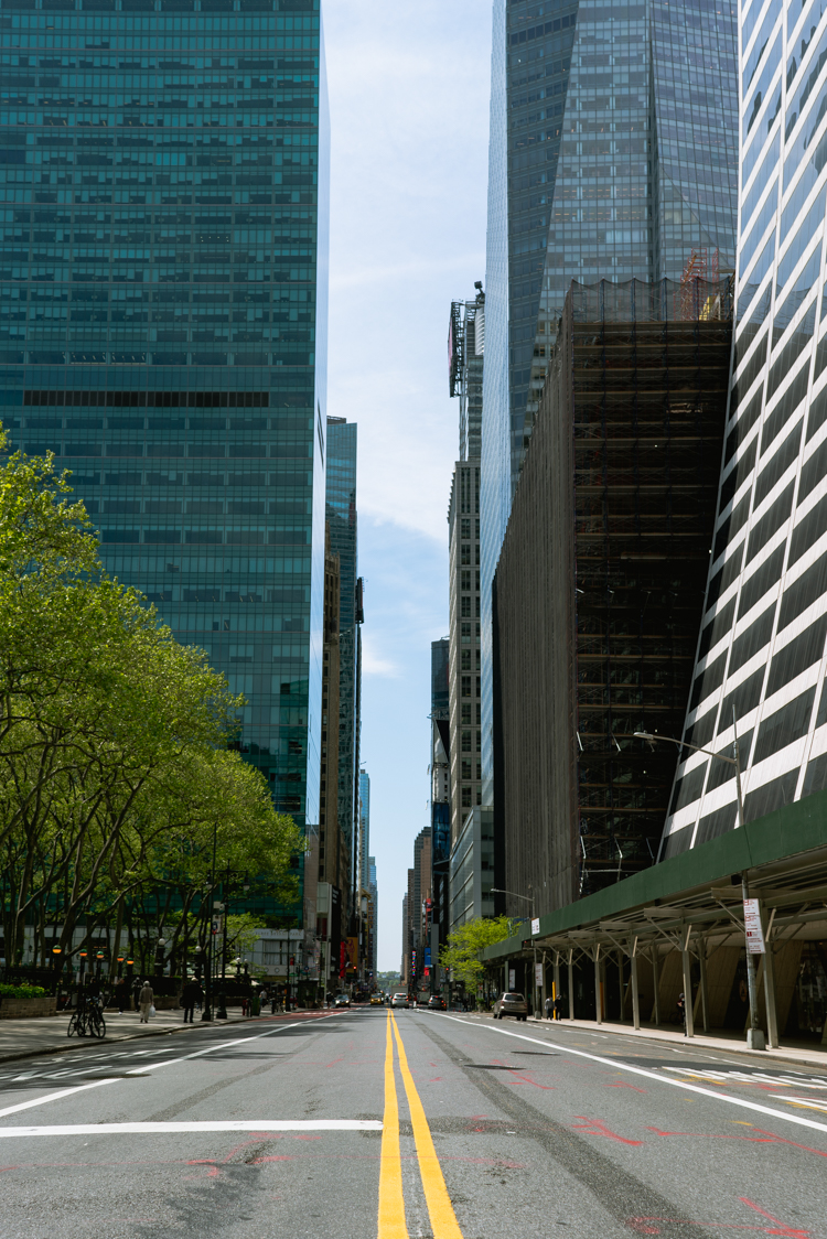 Empty streets of new york city during the pandemic